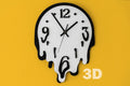 Melting Wall Clock Dopamine decor wood wall clock Funny wall decor Funky wall art Unique wall clock Surreal Dali-Inspired Decor