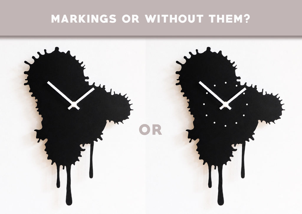 Black Wooden Silent Wall Clock Handmade, Drip Art Clock, Abstract Melted Clock, Dopamine Decor, Modern Wall Art, Living Room Decoration