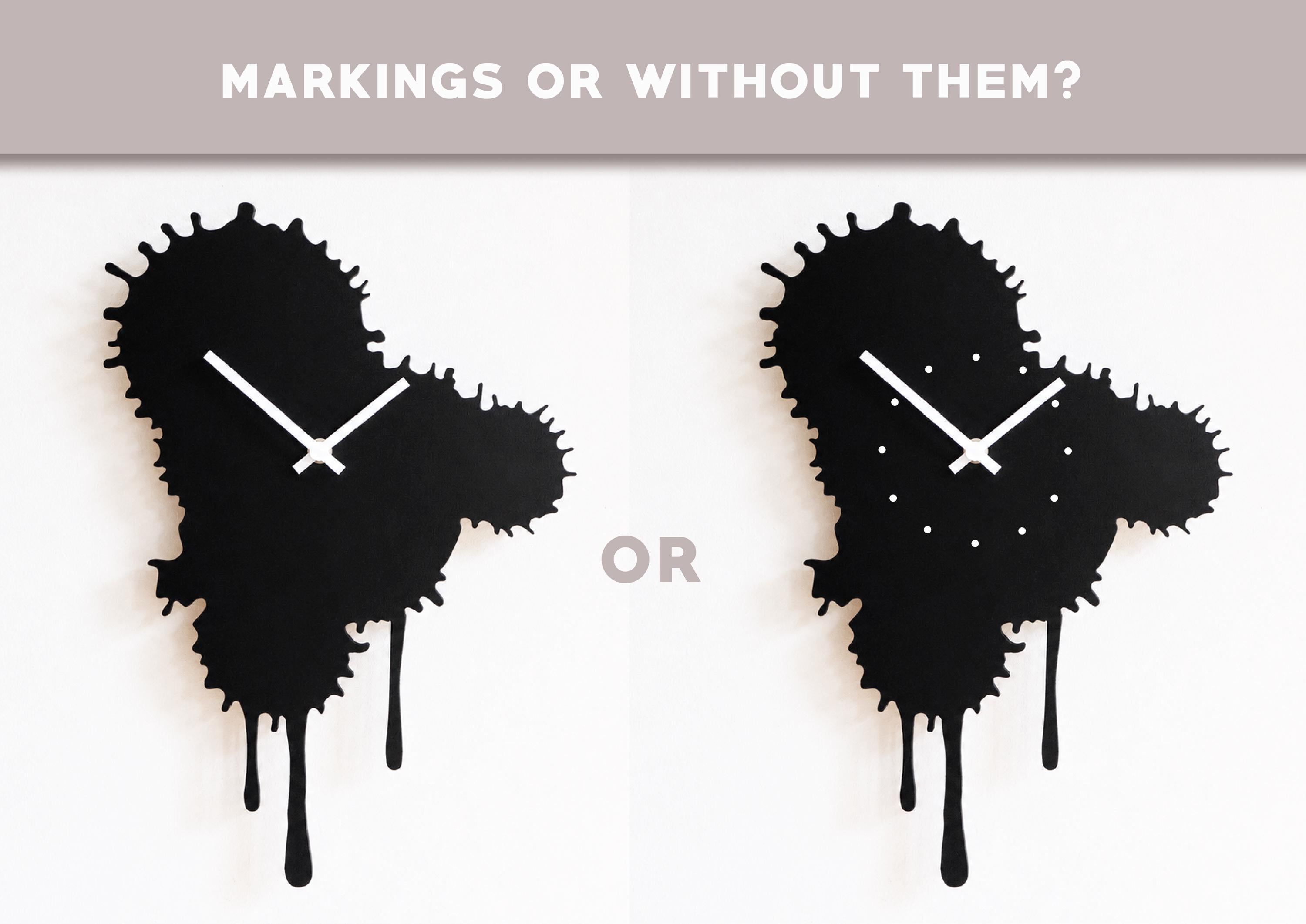 Black Wooden Silent Wall Clock Handmade, Drip Art Clock, Abstract Melted Clock, Dopamine Decor, Modern Wall Art, Living Room Decoration